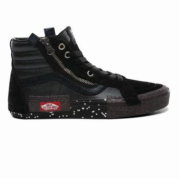 Női Vans Glitter Mix SK8-Hi Reissue CAP Magasszárú Cipő VA6395782 Fekete/Fehér